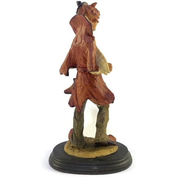 Pucci Arnart Hobo Clown 12 Inch Figurine With Accordion On Wood Stand - Picture 5 of 8